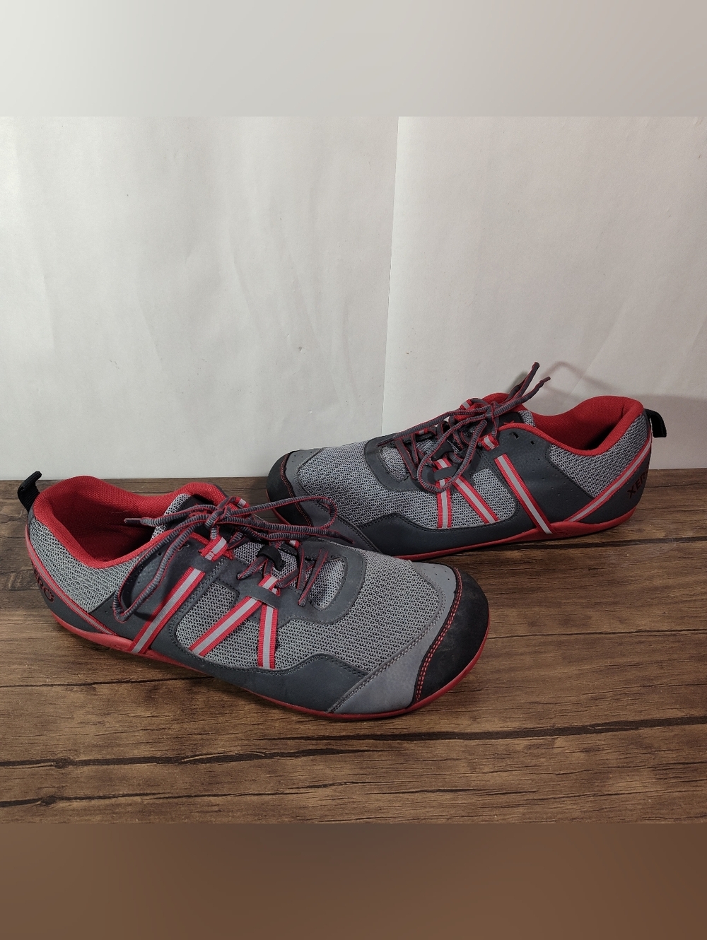 Xero Shoes Prio Men's Size 15  Black, Grey, Red Minimalist Running Shoes